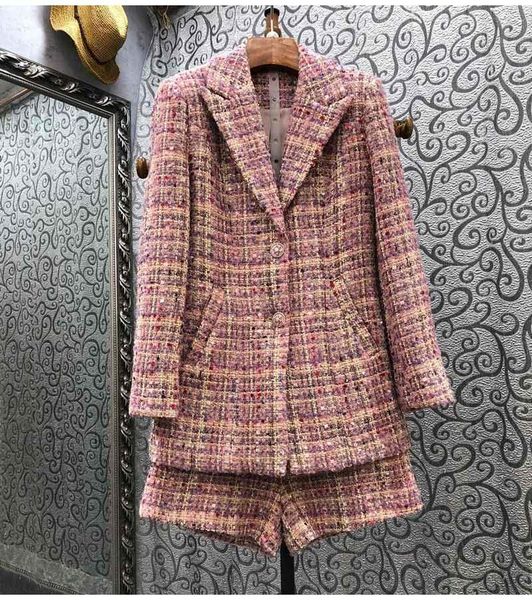 women's tracksuits wool blazer sets 2021 winter 2 piece short set women pocket deco long suits+lurex yarn blend shorts, Gray
women's tracksuits wool blazer sets 2021 winter 2 piece short set women pocket deco long suits+lurex yarn blend shorts, Gray