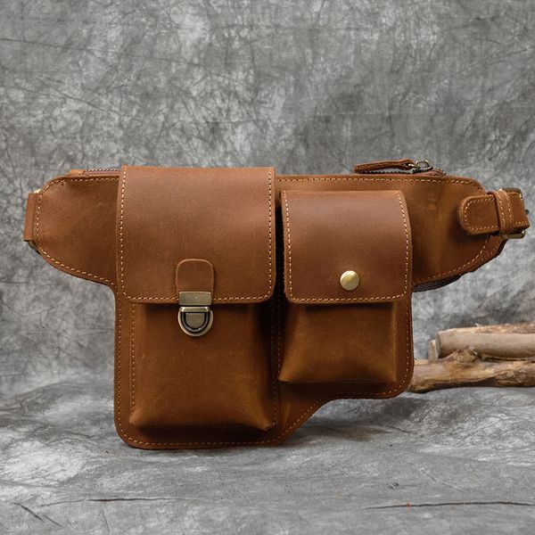 pockets men's crazy horse leather waist bag layer cowhide messenger multi function 9465
pockets men's crazy horse leather waist bag layer cowhide messenger multi function 9465