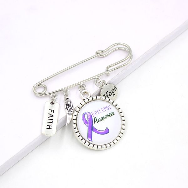 wholesale purple ribbon cancer pin faith hope epilepsy awareness brooch safety pins for women men jewelry clothes accessory, Gray
wholesale purple ribbon cancer pin faith hope epilepsy awareness brooch safety pins for women men jewelry clothes accessory, Gray