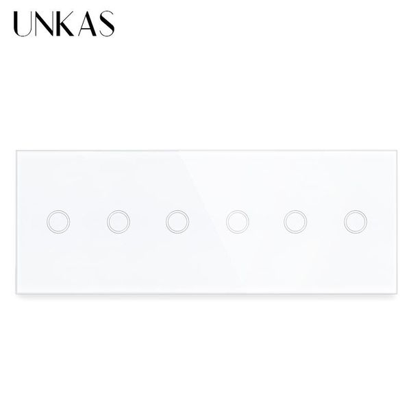smart home control unkas 6 gang eu standard olny touch function light button switch 228mm tempered crystal class panel 300w 3 * 2 outlet
smart home control unkas 6 gang eu standard olny touch function light button switch 228mm tempered crystal class panel 300w 3 * 2 outlet