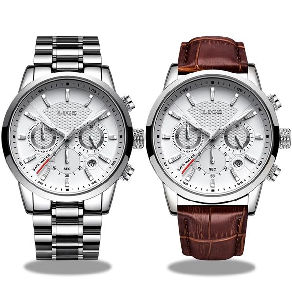 multifunction mens watches lige brand luxury casual quartz watch men sport waterproof clock silver watches relogio masculino 210407, Slivery;brown
multifunction mens watches lige brand luxury casual quartz watch men sport waterproof clock silver watches relogio masculino 210407, Slivery;brown