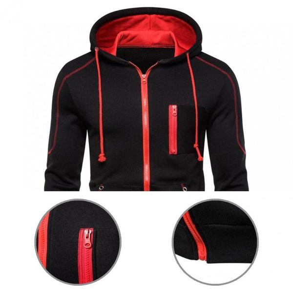 men's sweaters loose simple contrast colors men winter coat casual hoodie for daily wear, White;black
men's sweaters loose simple contrast colors men winter coat casual hoodie for daily wear, White;black