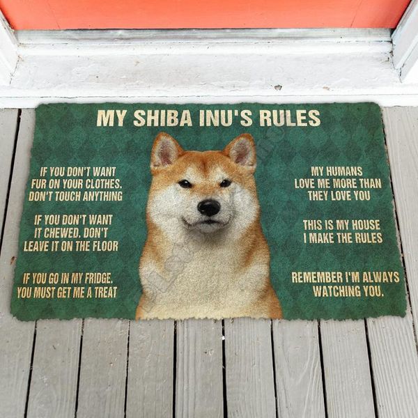 carpets 3d my shiba inu's rules doormat non slip door floor mats decor porch
carpets 3d my shiba inu's rules doormat non slip door floor mats decor porch