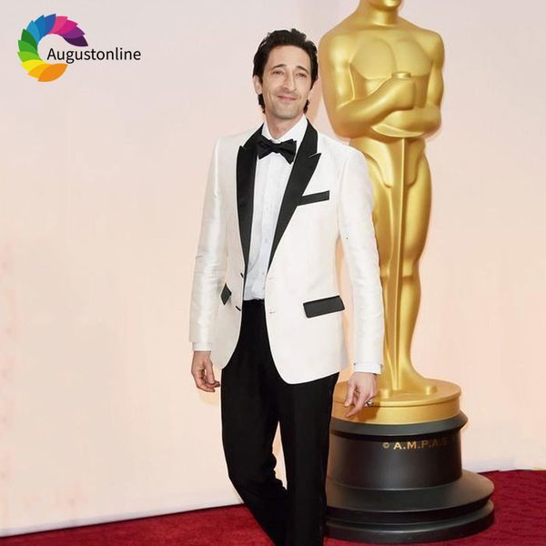men's suits & blazers formal ceremony ivory men suit wedding black peaked lapel groom tuxedos slim fit bridegroom 2 piece man blaz, White;black
men's suits & blazers formal ceremony ivory men suit wedding black peaked lapel groom tuxedos slim fit bridegroom 2 piece man blaz, White;black