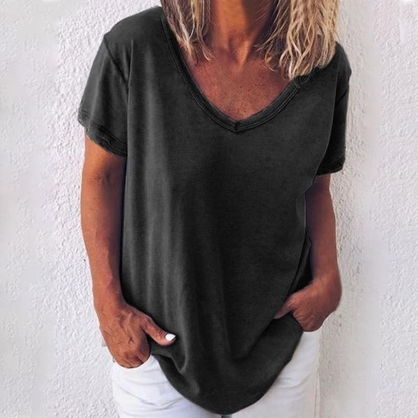 t-shirt fashion loose sleeved v neck short sleeve women's shirt casual women tee, White
t-shirt fashion loose sleeved v neck short sleeve women's shirt casual women tee, White
