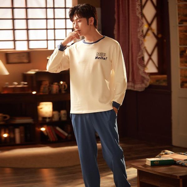 men's sleepwear during the spring and autumn winter pajamas men long sleeve cotton big yards leisurewear suit ensemble homme pigiama uo, Black;brown
men's sleepwear during the spring and autumn winter pajamas men long sleeve cotton big yards leisurewear suit ensemble homme pigiama uo, Black;brown