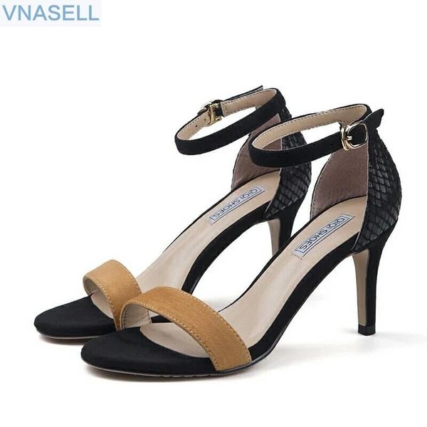 spring and summer ladies' style high-heeled snakeskin pattern color matching open toe word ankle buckle sandals women, Black
spring and summer ladies' style high-heeled snakeskin pattern color matching open toe word ankle buckle sandals women, Black