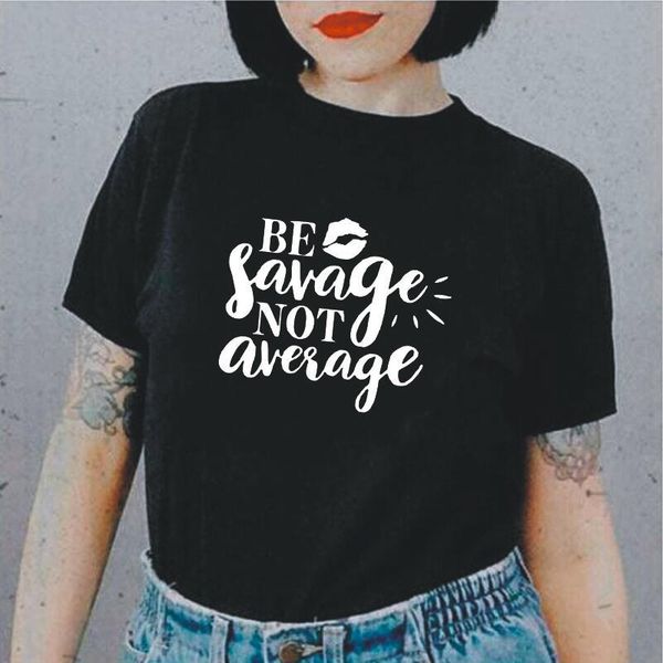 women's t-shirt funny be savage not average lip women tshirt cotton hipster tee shirt femme summer casual t camisas de mujer, White
women's t-shirt funny be savage not average lip women tshirt cotton hipster tee shirt femme summer casual t camisas de mujer, White