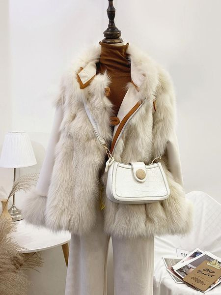 women's fur & faux women jacket winter 2021 fashion wear on both sides coat turn down collar casual long sleeve warm female parka, Black
women's fur & faux women jacket winter 2021 fashion wear on both sides coat turn down collar casual long sleeve warm female parka, Black
