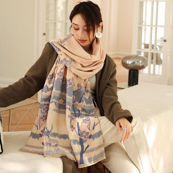 scarves 2021 imitation cashmere flower scarf early autumn decoration warm student bib mid-length dual-use shawl women, Blue;gray
scarves 2021 imitation cashmere flower scarf early autumn decoration warm student bib mid-length dual-use shawl women, Blue;gray