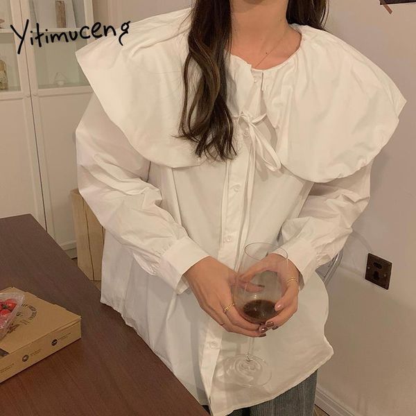 women's blouses & shirts yitimuceng white blouse woman oversized button lace up korean fashion long sleeve office lady shirt 2021 spri
women's blouses & shirts yitimuceng white blouse woman oversized button lace up korean fashion long sleeve office lady shirt 2021 spri
