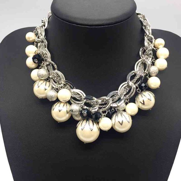 silver color abs big pearl necklace chokers statement jewelry women/collares perlas/grand collier de perles/joyeria
silver color abs big pearl necklace chokers statement jewelry women/collares perlas/grand collier de perles/joyeria