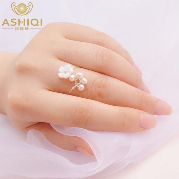 cluster rings ashiqi natural freshwater pearl 925 sterling silver ring fashion shell flowers handmade jewelry for women, Golden;silver
cluster rings ashiqi natural freshwater pearl 925 sterling silver ring fashion shell flowers handmade jewelry for women, Golden;silver