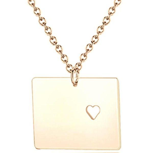 us state map of usa stainless steel pendant necklace colorado necklaces, Silver
us state map of usa stainless steel pendant necklace colorado necklaces, Silver