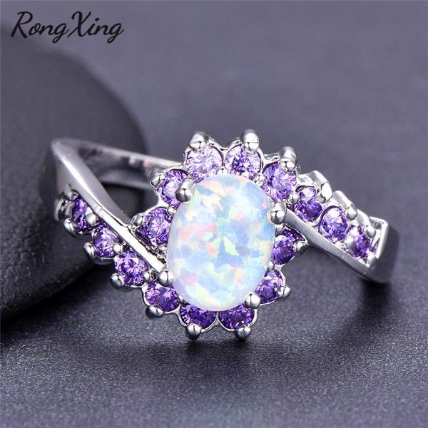 wedding rings rongxing white oval fire opal purple zircon for women silver color birthstone ring charming jewelry, Slivery;golden
wedding rings rongxing white oval fire opal purple zircon for women silver color birthstone ring charming jewelry, Slivery;golden