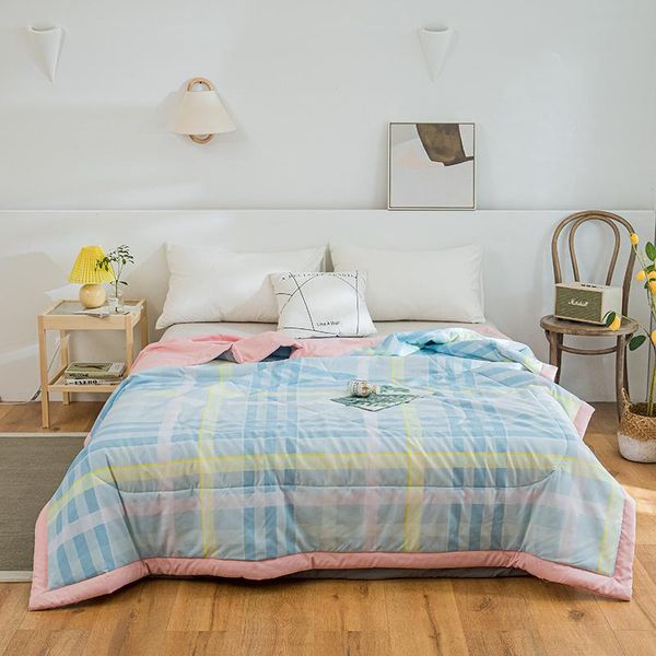 summer quilts pink&blue patchwork duvet thin cool throw blanket cotton&polyester grid european bed linens stripe queen comforters & sets
summer quilts pink&blue patchwork duvet thin cool throw blanket cotton&polyester grid european bed linens stripe queen comforters & sets
