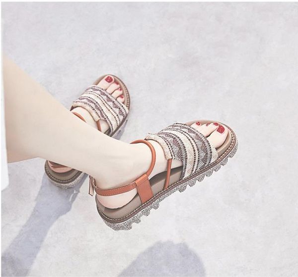 sandals platform for women summer shoes buckle strap holiday beach bohemia style printing black brown
sandals platform for women summer shoes buckle strap holiday beach bohemia style printing black brown