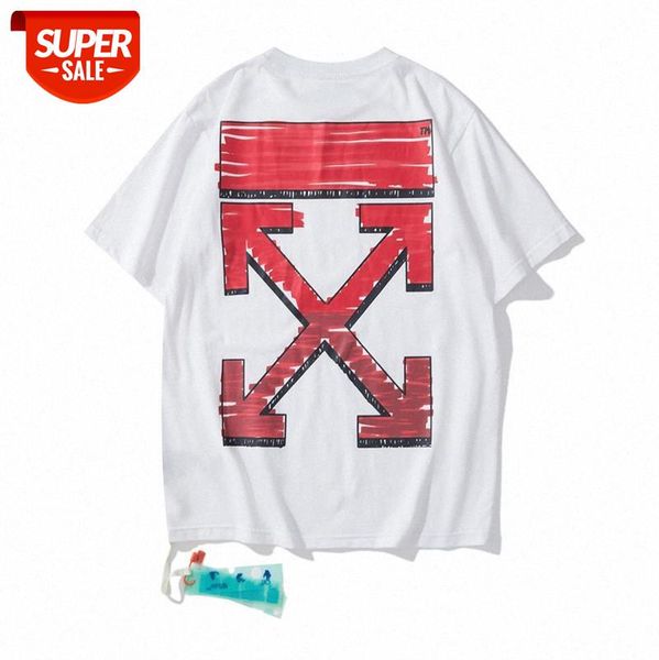 red gradient arrow pattern round neck pullover short sleeve men and women same batch #su0o, White;black
red gradient arrow pattern round neck pullover short sleeve men and women same batch #su0o, White;black
