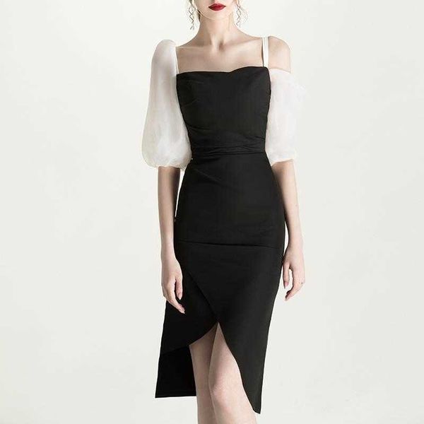 summer off shoulder party dress women black white patchwork sheath es slim bodycon split long chic 210525, Black;gray
summer off shoulder party dress women black white patchwork sheath es slim bodycon split long chic 210525, Black;gray
