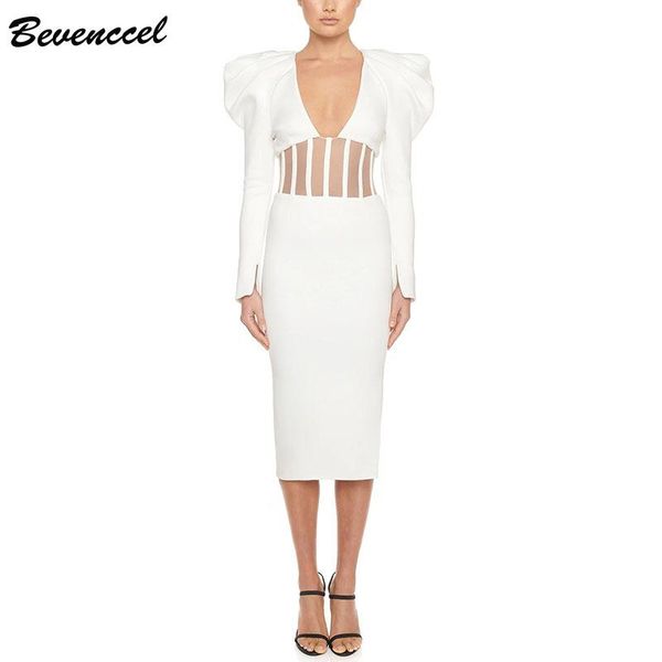 bevenccel women long sleeve bandage dress 2021 v neck mesh patchwork shoulder pads bodycon club party vestidos casual dresses, Black;gray
bevenccel women long sleeve bandage dress 2021 v neck mesh patchwork shoulder pads bodycon club party vestidos casual dresses, Black;gray