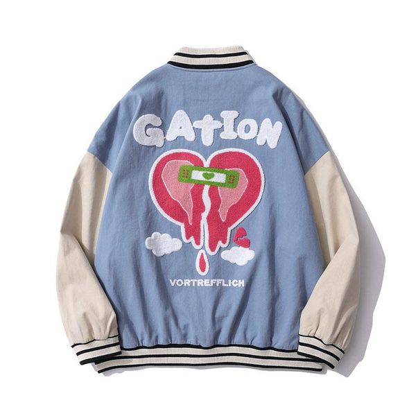 men's jackets kiovno men fashion hip hop baseball and coats heart embroidery color block outwear streetwear, Black;brown
men's jackets kiovno men fashion hip hop baseball and coats heart embroidery color block outwear streetwear, Black;brown