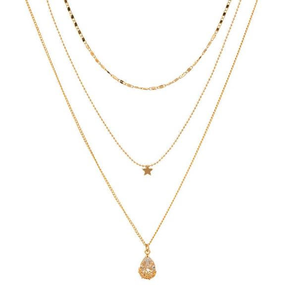 chains alloy delicate water drop tear crystal multilayer simplicity gold star long chain sweater necklace jewelry gift for him, Silver
chains alloy delicate water drop tear crystal multilayer simplicity gold star long chain sweater necklace jewelry gift for him, Silver