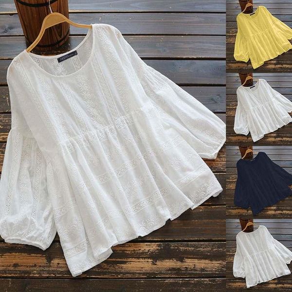 women's blouses & shirts women embroidery blouse zanzea spring hollow casual long sleeve blusas female lace patchwork tunic plus size, White
women's blouses & shirts women embroidery blouse zanzea spring hollow casual long sleeve blusas female lace patchwork tunic plus size, White