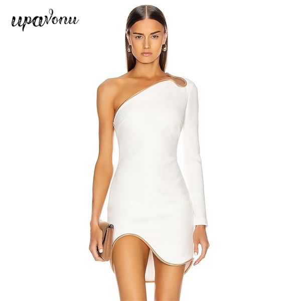 chic bandage dress women one shoulder long sleeve white bodycon celebrity runway party club dresses 210524, Black;gray
chic bandage dress women one shoulder long sleeve white bodycon celebrity runway party club dresses 210524, Black;gray