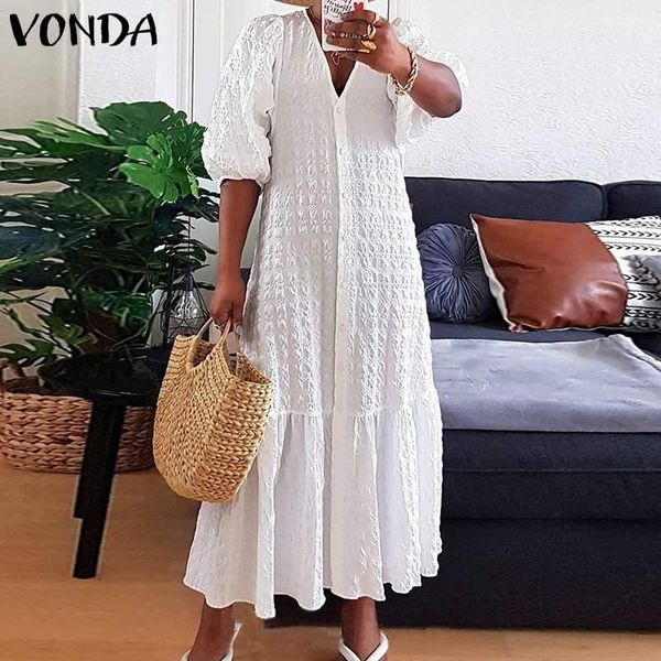casual dresses women white dress 2021 vonda half sleeve v neck party maxi long summer bohemian vestidos robe femme, Black;gray
casual dresses women white dress 2021 vonda half sleeve v neck party maxi long summer bohemian vestidos robe femme, Black;gray