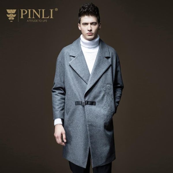 men's wool & blends male man casual pinli spring mens embroidered mid-long woolen grey blue coat jacket b173402380, Black
men's wool & blends male man casual pinli spring mens embroidered mid-long woolen grey blue coat jacket b173402380, Black