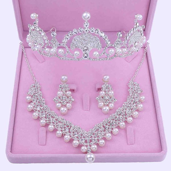 s1018 korean bride pearl rhine-stone set studio wedding accessories with makeup headband crown, Silver
s1018 korean bride pearl rhine-stone set studio wedding accessories with makeup headband crown, Silver