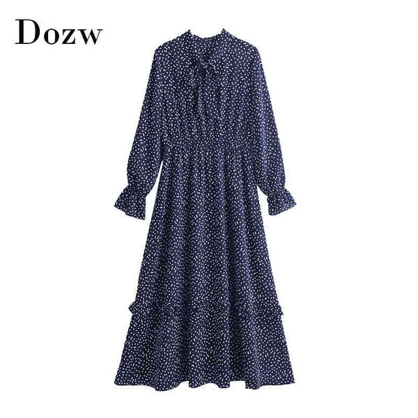 women geometric print vintage long dresses bow tie collar casual midi dress female ruffle long sleeve elegant dress 210414, Black;gray
women geometric print vintage long dresses bow tie collar casual midi dress female ruffle long sleeve elegant dress 210414, Black;gray