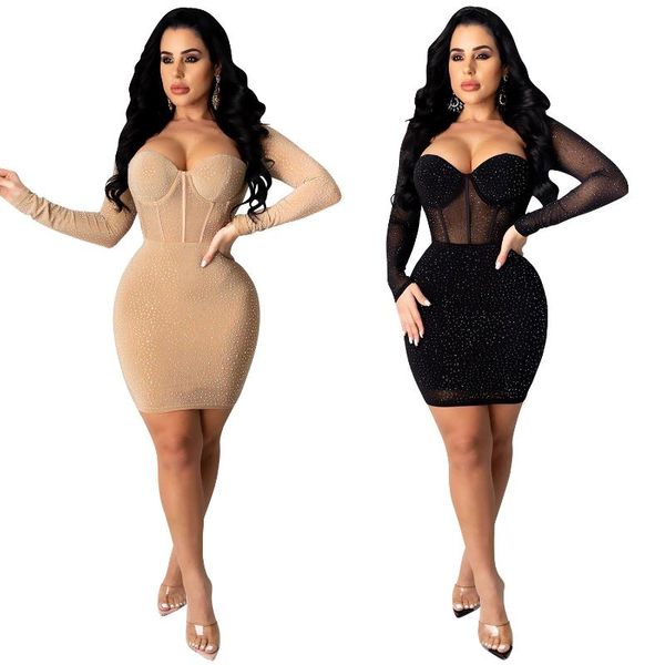 adogirl sheer mesh patchwork rhinestone women's dress long sleeve bodycon see through nightclub skinny dresses casual, Black;gray
adogirl sheer mesh patchwork rhinestone women's dress long sleeve bodycon see through nightclub skinny dresses casual, Black;gray