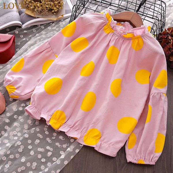 love dd&mm girl shirts children's wear girls casual cute wooden ear polka dot long sleeved waist bottoming shirts 210715, White;black
love dd&mm girl shirts children's wear girls casual cute wooden ear polka dot long sleeved waist bottoming shirts 210715, White;black