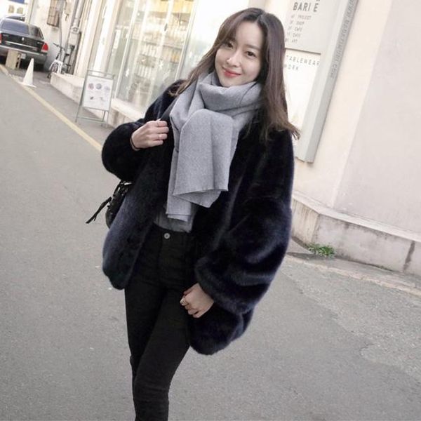 women's fur & faux women 2021 autumn winter cardigan coat female long sleeve v-neck jacket overcoat outwear warm plush clothing c232, Black
women's fur & faux women 2021 autumn winter cardigan coat female long sleeve v-neck jacket overcoat outwear warm plush clothing c232, Black