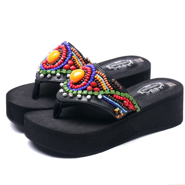 2021 summer new flip-flops beaded toe national style flip-flops pu retro flat slippers wholesale, Black
2021 summer new flip-flops beaded toe national style flip-flops pu retro flat slippers wholesale, Black