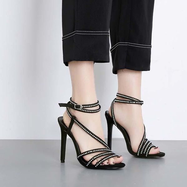 summer sandals fashion slides gladiator rhinestone high heels shoes buckle stiletto hollow peep toe shoe sandalias women, Black
summer sandals fashion slides gladiator rhinestone high heels shoes buckle stiletto hollow peep toe shoe sandalias women, Black