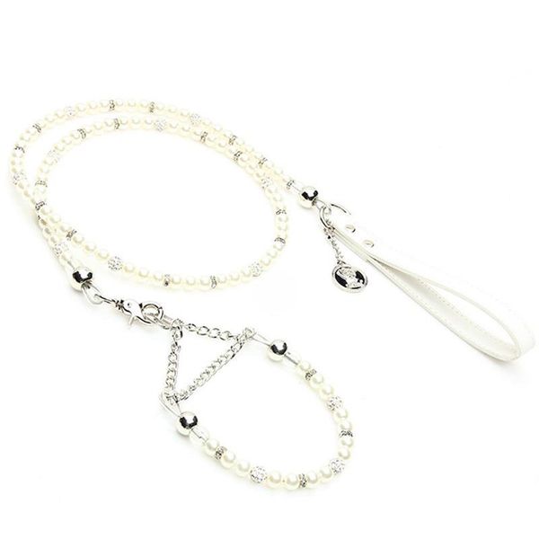 dog leash chain collar cute imitation pearl harnesses kitten puppy walking running lead pet collars for dogs & leashes
dog leash chain collar cute imitation pearl harnesses kitten puppy walking running lead pet collars for dogs & leashes