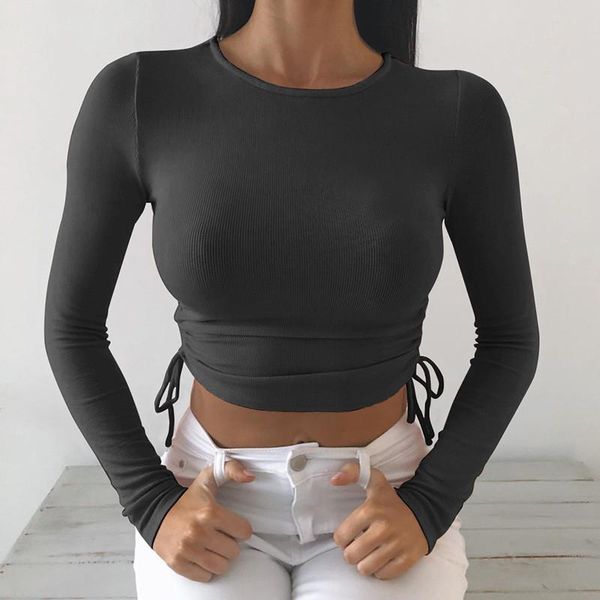 women's t-shirt chronstyle t-shirts crop outwear o-neck side lace-up streetwear 2021 women long sleeve bodycon knitted slim, White
women's t-shirt chronstyle t-shirts crop outwear o-neck side lace-up streetwear 2021 women long sleeve bodycon knitted slim, White