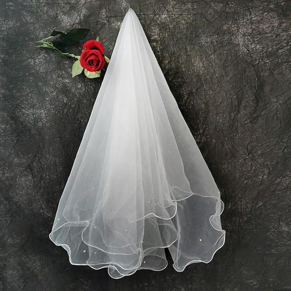 bridal veils ivory pearl veil short wedding accessoire mariage velo da sposa one-layer tulle bride vail, Black
bridal veils ivory pearl veil short wedding accessoire mariage velo da sposa one-layer tulle bride vail, Black