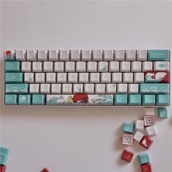 japanese108 japanese coral sea cap pbt thermal sublimation key mechanical keyboard oem personality gk64gh60 / 68f11 keyboards
japanese108 japanese coral sea cap pbt thermal sublimation key mechanical keyboard oem personality gk64gh60 / 68f11 keyboards