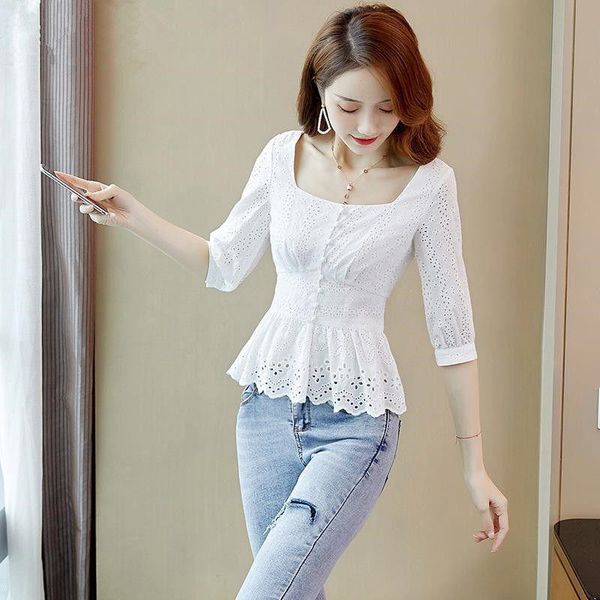 women's polos women spring autumn embroidery chiffon blouses casual half sleeve white shirts hollow out lace bluses df3302
women's polos women spring autumn embroidery chiffon blouses casual half sleeve white shirts hollow out lace bluses df3302