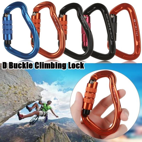 23/24kn aluminum alloy d shape camping tent hammock buckle security master lock climbing key hooks protective equipment cords, slings and we
23/24kn aluminum alloy d shape camping tent hammock buckle security master lock climbing key hooks protective equipment cords, slings and we
