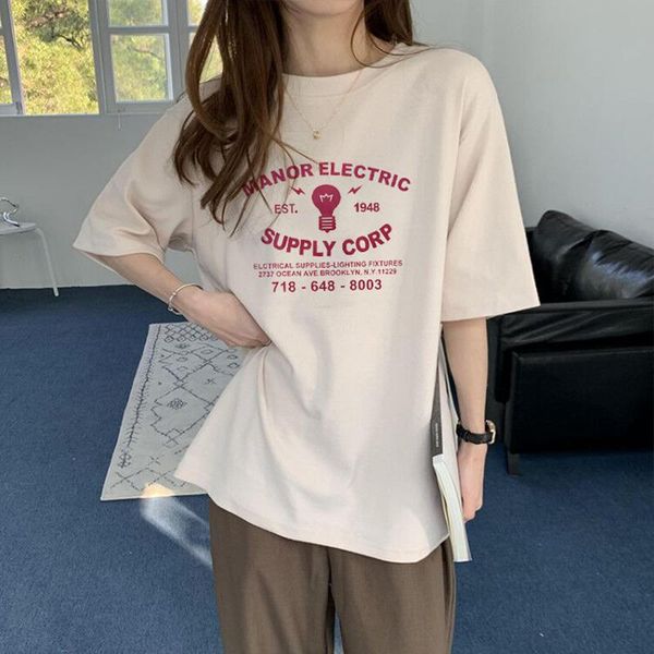 women's t-shirt printed summer korean t-shirts women o-neck short sleeve vintage harajuku shirts simple cotton streetwear boyfriend z3, White
women's t-shirt printed summer korean t-shirts women o-neck short sleeve vintage harajuku shirts simple cotton streetwear boyfriend z3, White