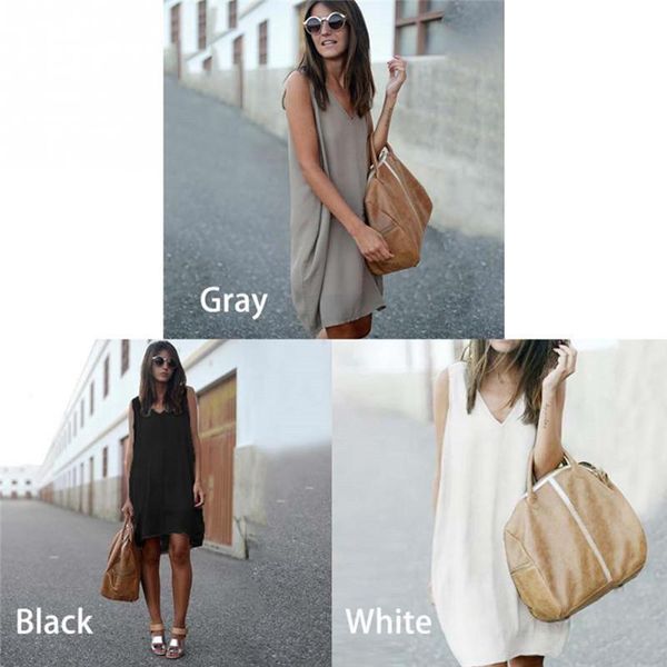 casual dresses women v-neck tank mini summer solid sleeveless loose dress beach a-line sundress vestidos, Black;gray
casual dresses women v-neck tank mini summer solid sleeveless loose dress beach a-line sundress vestidos, Black;gray