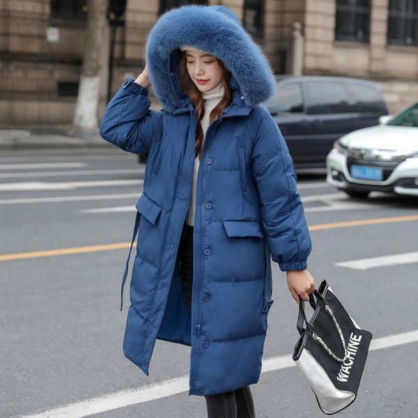 women's down & parkas winter women ladies jacket middle long loose over knee net red hooded warm clothes thickened outer coat, Black
women's down & parkas winter women ladies jacket middle long loose over knee net red hooded warm clothes thickened outer coat, Black