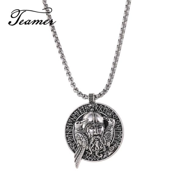 pendant necklaces teamer odin crow round necklace men stainless steel chain vintage runes viking supernatural amulet talisman jewelry gifts, Silver
pendant necklaces teamer odin crow round necklace men stainless steel chain vintage runes viking supernatural amulet talisman jewelry gifts, Silver