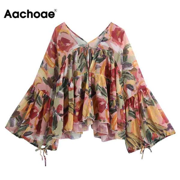 chic bow tie v neck printed blouse women flare long sleeve vintage ladies loose casual shirts blouses 210413, White
chic bow tie v neck printed blouse women flare long sleeve vintage ladies loose casual shirts blouses 210413, White