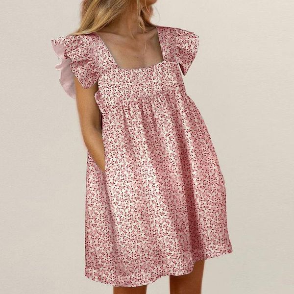 casual dresses women ruffled mini dress summer cute square collar pocket elegant butterfly sleeve beach party female vestidos, Black;gray
casual dresses women ruffled mini dress summer cute square collar pocket elegant butterfly sleeve beach party female vestidos, Black;gray