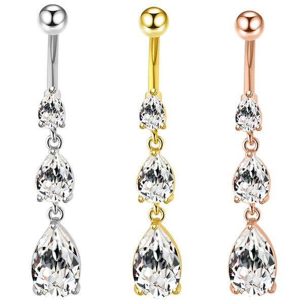 14g belly button dangle for women surgical steel navel rings body piercing jewelry, Silver
14g belly button dangle for women surgical steel navel rings body piercing jewelry, Silver